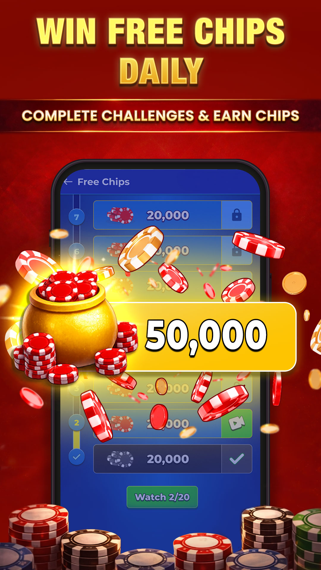 Win Free Chips Daily in Teen Patti – Complete Challenges